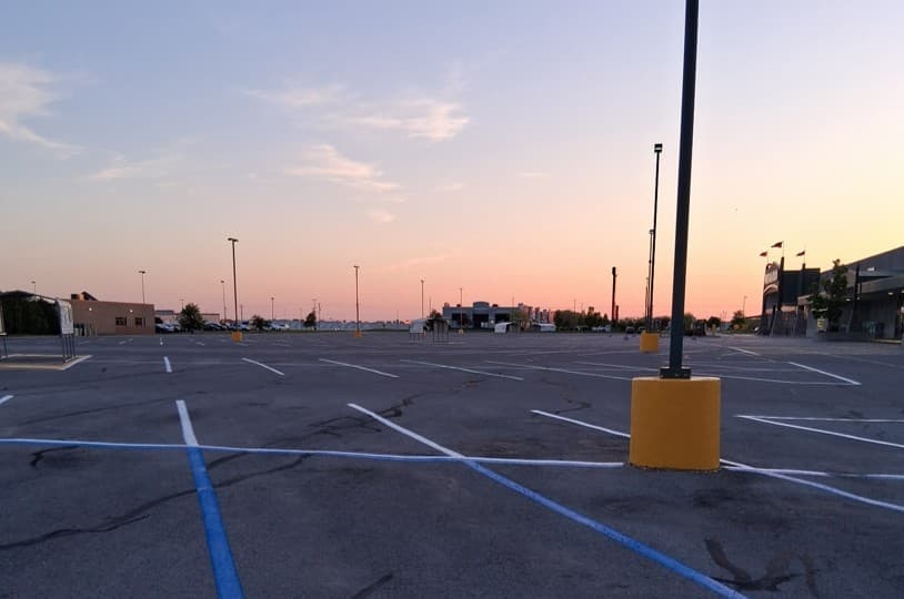 Painting or re-painting light pole bases